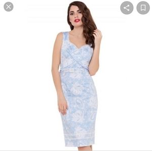 Voodoo vixen seahorse damask pencil dress